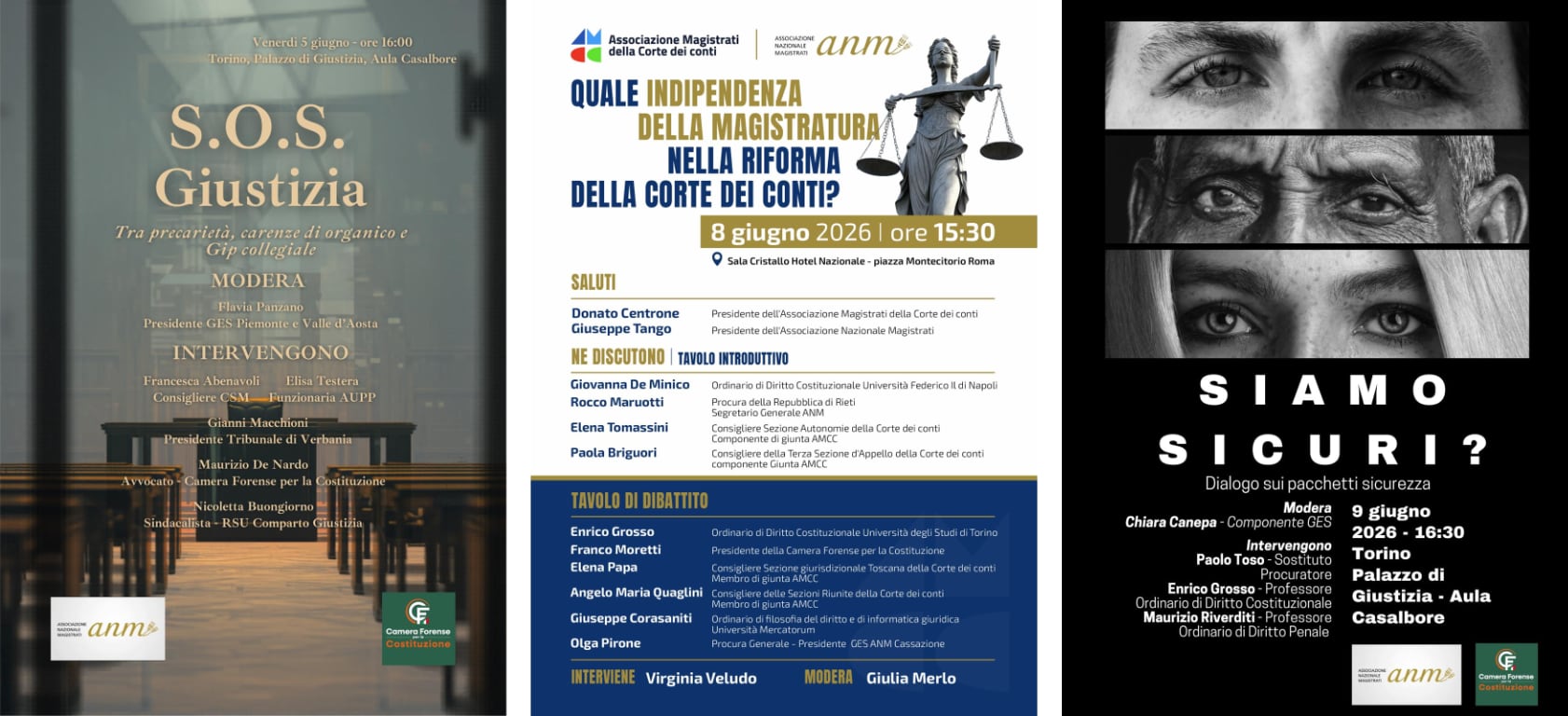 Eventi del 5, 8 e 9 giugno